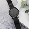 BUREI Men's Analog Quartz Watch, Waterproof, Date Display, Black, Popular Brand, Simple and Stylish Business Watch with Milanese Mesh Strap