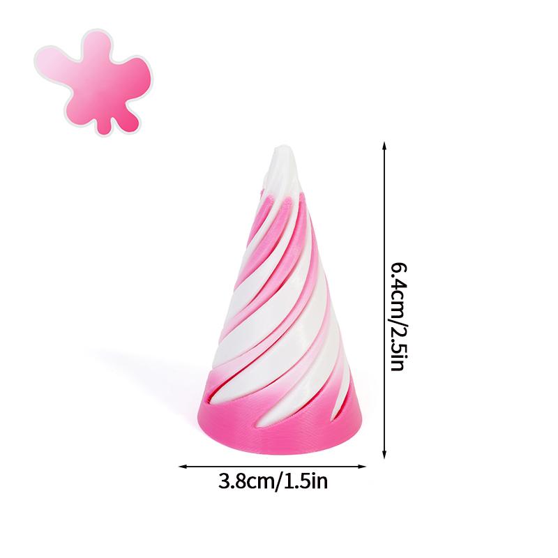 3D-печатная тыква 3D-печатное спиральное конусное вращающееся украшение Невозможная пирамида Мини вихрь Иллюзия нити Настольные аксессуары