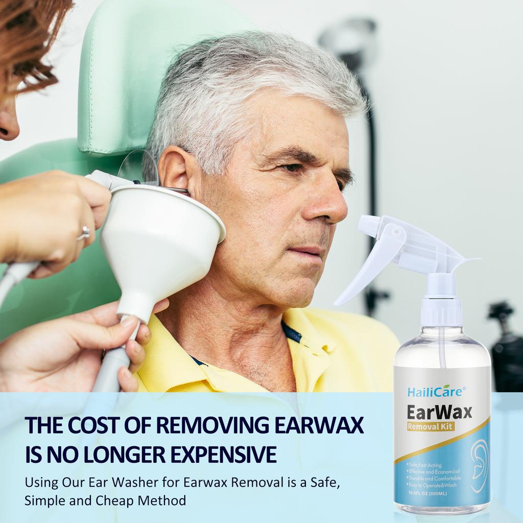 500 мл Набор для чистки ушной серы Удаление ушной серы Пластиковая ирригационная бутылка Взрослый Ушная спираль для удаления серы Безопасный для детей Очиститель для промывания ушей