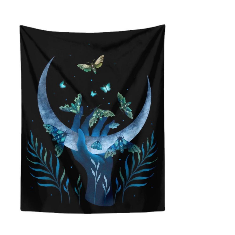 Гобелен с бабочками, фреска, украшение дома, фоновая ткань для стен, богемная подвесная ткань