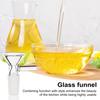 6 шт. стеклянная воронка с силиконовой основой маленькая легкая кухонная лабораторная стеклянная воронка с ручкой портативная мини-воронка для кулинарных научных экспериментов