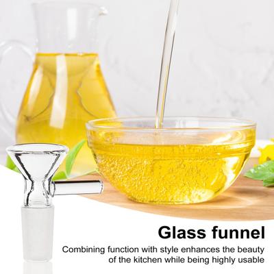 6 шт. стеклянная воронка с силиконовой основой маленькая легкая кухонная лабораторная стеклянная воронка с ручкой портативная мини-воронка для кулинарных научных экспериментов