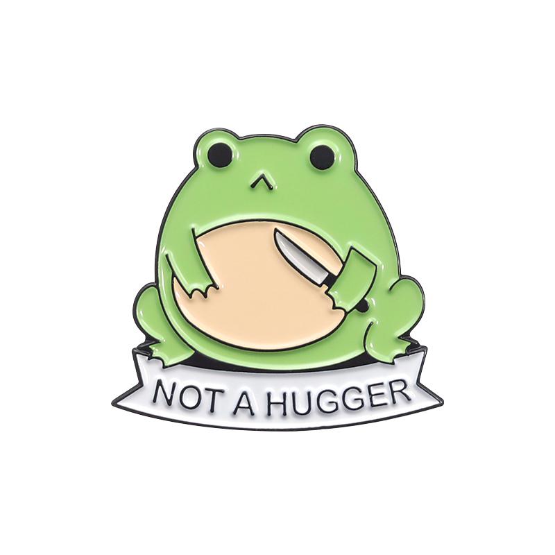 Ежовый кактус Не обниматься Эмалевые значки Милые мультяшные колючие животные Лягушка Брошь Значок на лацкан рюкзака Подарок для друзей Оптом