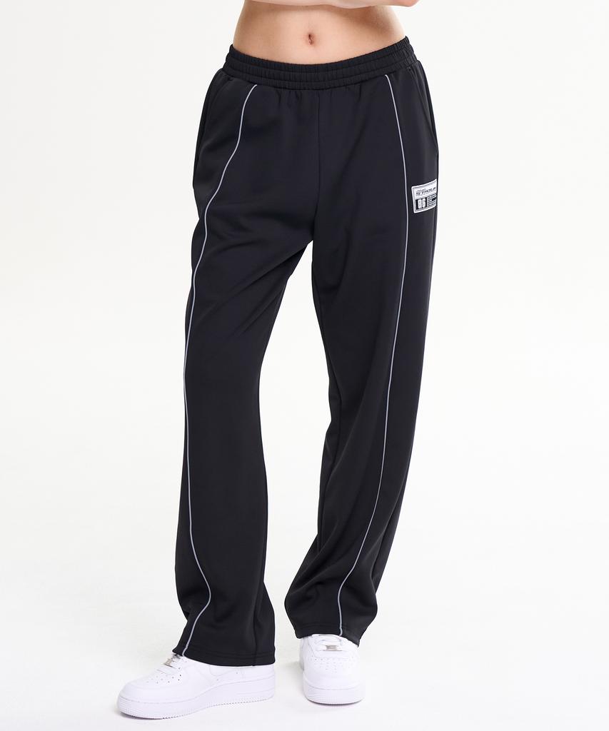 Leijibi Тренировочные брюки Oversize Line Широкие Спортивная одежда Тренировочная одежда Брюки с эластичным поясом W Черный 2