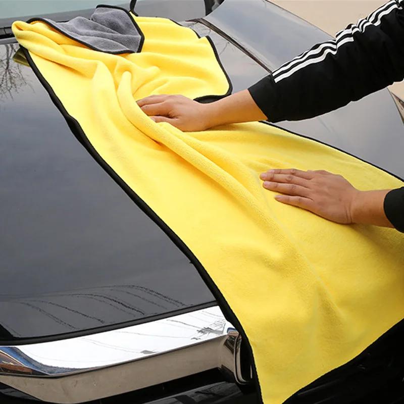 160x60cm Thick Plush Towel Microfiber Cloth Car Windows Mirror Wash Wiping Cleaning Rag Super Absorbent Pets Soft Drying Cloth