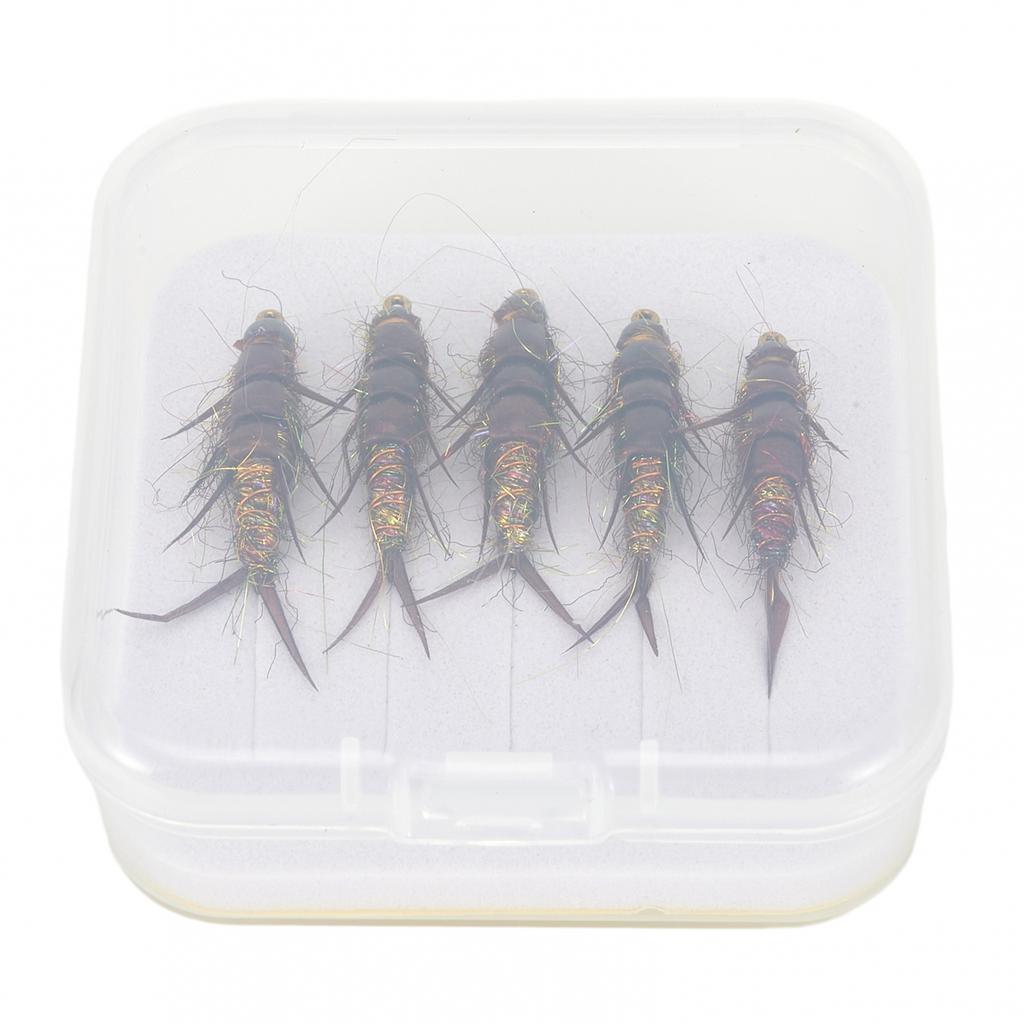 5 шт. рыболовный крючок нимфа каменная муха приманка нахлыстовая наживка для форели окуня хариуса