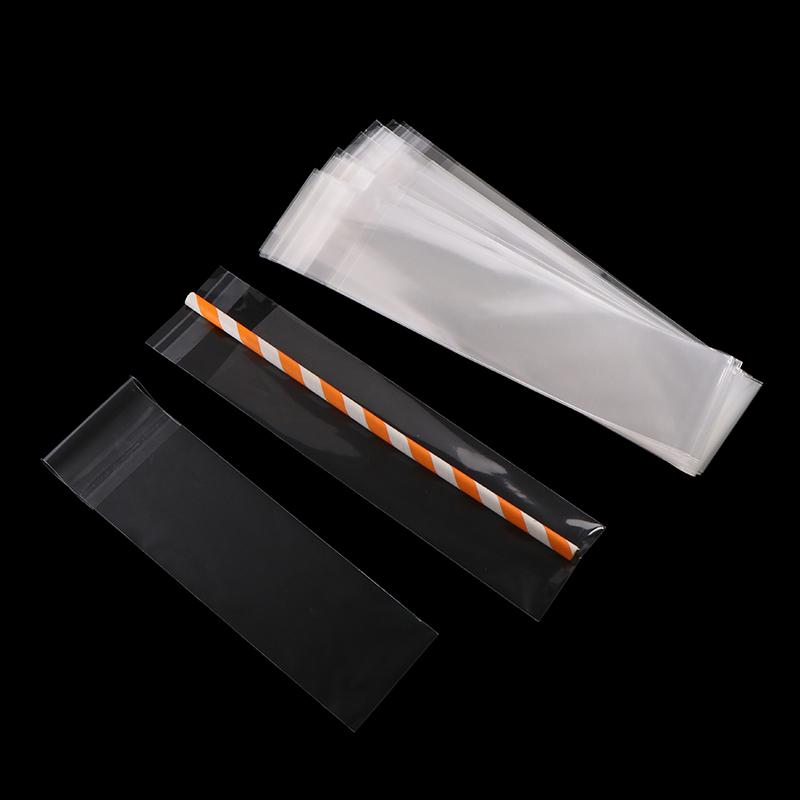 100 шт. прозрачные самозапечатывающиеся длинные пакеты для сладостей 5X20 см пакеты для крендельков многоразовые пакеты для упаковки конфет подарки сувениры