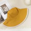 Versatile Women Sun Hat Broad-edged Bucket Hat Double-sided Wear Fisherman's Hat  Vacation