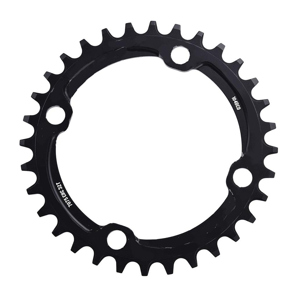 32Celsius34Celsius36Celsius38T BCD 104 Mountain Bike Steel Single Crank Chain   Repair Parts (Black 32T)