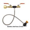 CO2 Cylinder Refill Adapter Bottle Connector Portable with Hose Replace Fill Station Kit,