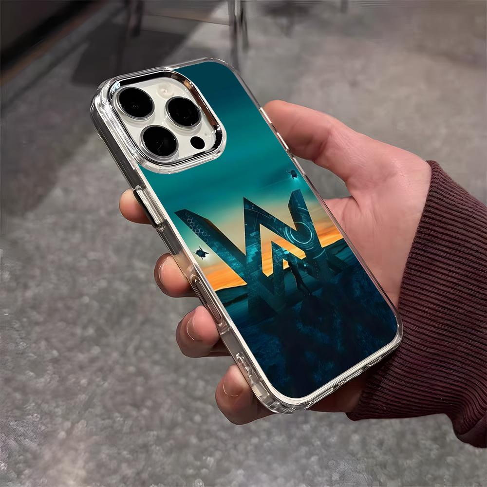 A-Alan Walker DJ Phone Case For IPhone 17 Air 16 E 15 14 13 12 11 Plus Pro Max Electroplated Transparent Soft Shell