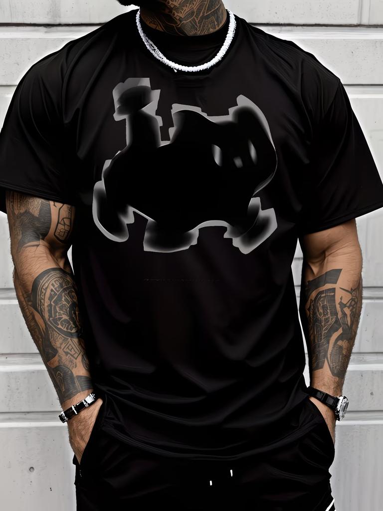 Minimalist Abstract Silhouette Graphic T Shirt Unisex Summer Fashion Tee Casual Creative Character Print Top Streetwear Clothing
