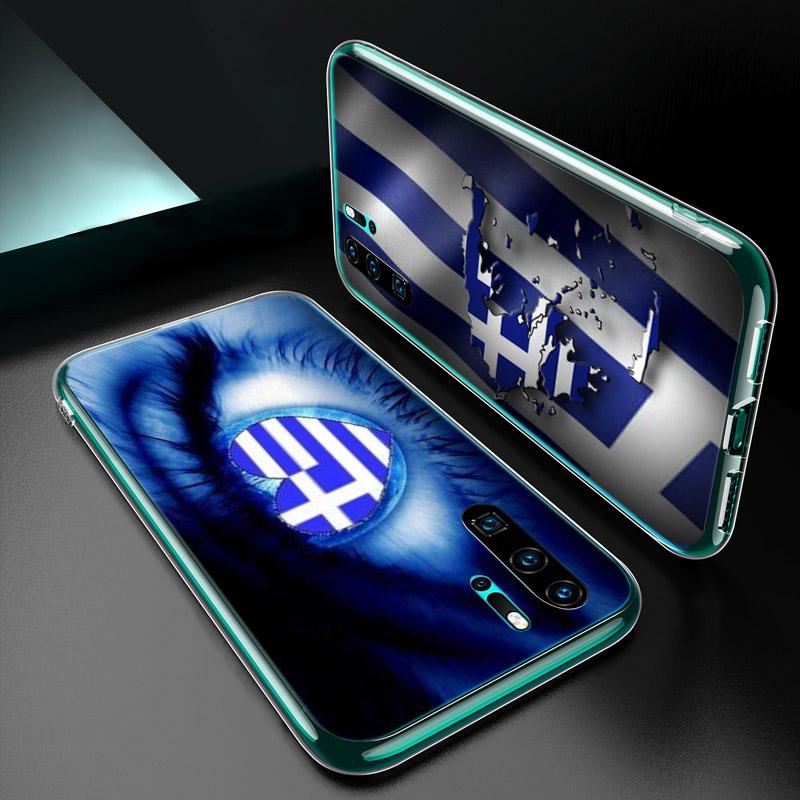 Силиконовый чехол с греческими национальными флагами Греции для Honor 30 30S 30i 9 10 9A 9C 9S 9N 10i 10X 9X Lite Pro 5G чехол для телефона