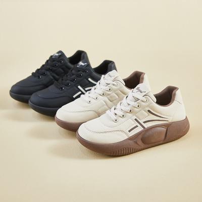 Кроссовки на толстой платформе для женщин, повседневные, дышащие, легкие, из искусственной кожи, для ходьбы, женские, удобные, нескользящие, со шнуровкой, рабочие, теннисные кроссовки