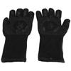 BBQ Gloves Heat Resistant Grilling Gloves Non Slip Oven Gloves Long Kitchen Gloves for Barbecue Baking Black Average
