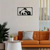 1pc Metal Hello Panda Wall Decoration, Metal Art, Scene Decoration, Room Decoration, Suitable for Home Kitchen Wall Decoration