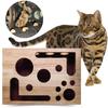 Cat Scratching Toy Wooden Cat Scratch Puzzle Enrichment Box Safe Nail File