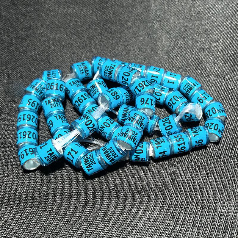 100 шт. Алюминиево-пластиковые кольца для голубей 2025 года с номером и буквой, кольца-знаки для ног птиц, идентификационные круги для летных соревнований, паломники