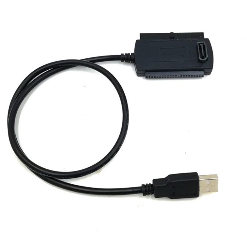 Высокоскоростной USB-кабель-конвертер в IDE Поддерживает 2,5-дюймовые/3,5-дюймовые/5,25-дюймовые жесткие диски и оптические приводы Кабель для передачи данных HDD