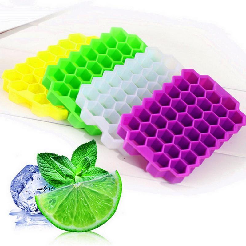 Thick 37 Grid with Silicon Glue Honeycomb Ice Grid Ice Mold Refrigerator To Make Ice Cubes Molding Ice Box Easy To Remove
