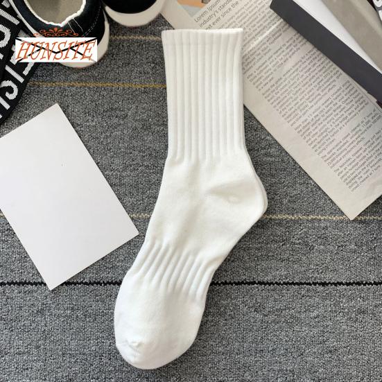 1 пара носков унисекс, однотонная трикотажная средняя трубка, защита лодыжки, противоскользящая, теплая, без запаха, впитывает пот, спортивные носки для взрослых на четыре сезона