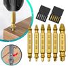 Double-headed High-speed Steel Tap Extractor Slip-tooth Broken Screw Reverse-tooth Snapped Wire Removal Tool Set