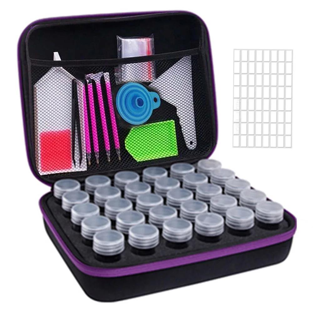 30/60/120Bottles Storage Bag 5D Diamond Painting Accessories Tools Storage Box Carry Case Diamant Painting Tools Container Bag