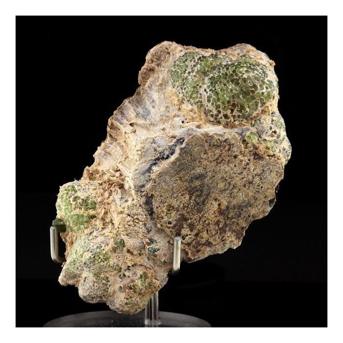 Pierres et Minéraux. Grenat démantoïde. 220.0 ct. Malenco Valley, Lombardy, Italie.