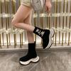Женские ботильоны на платформе, ботильоны на плоской подошве, зимняя обувь 2025 года, новые трендовые гладиаторские вязаные повседневные модные кроссовки, теплые зимние ботинки Mujer