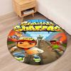 Subway Surfers Printed Round Rug Carpet Chair Rug Area Rug Entryway Doormats,for Office Chair Living Room Bedroom Kitchen Room.