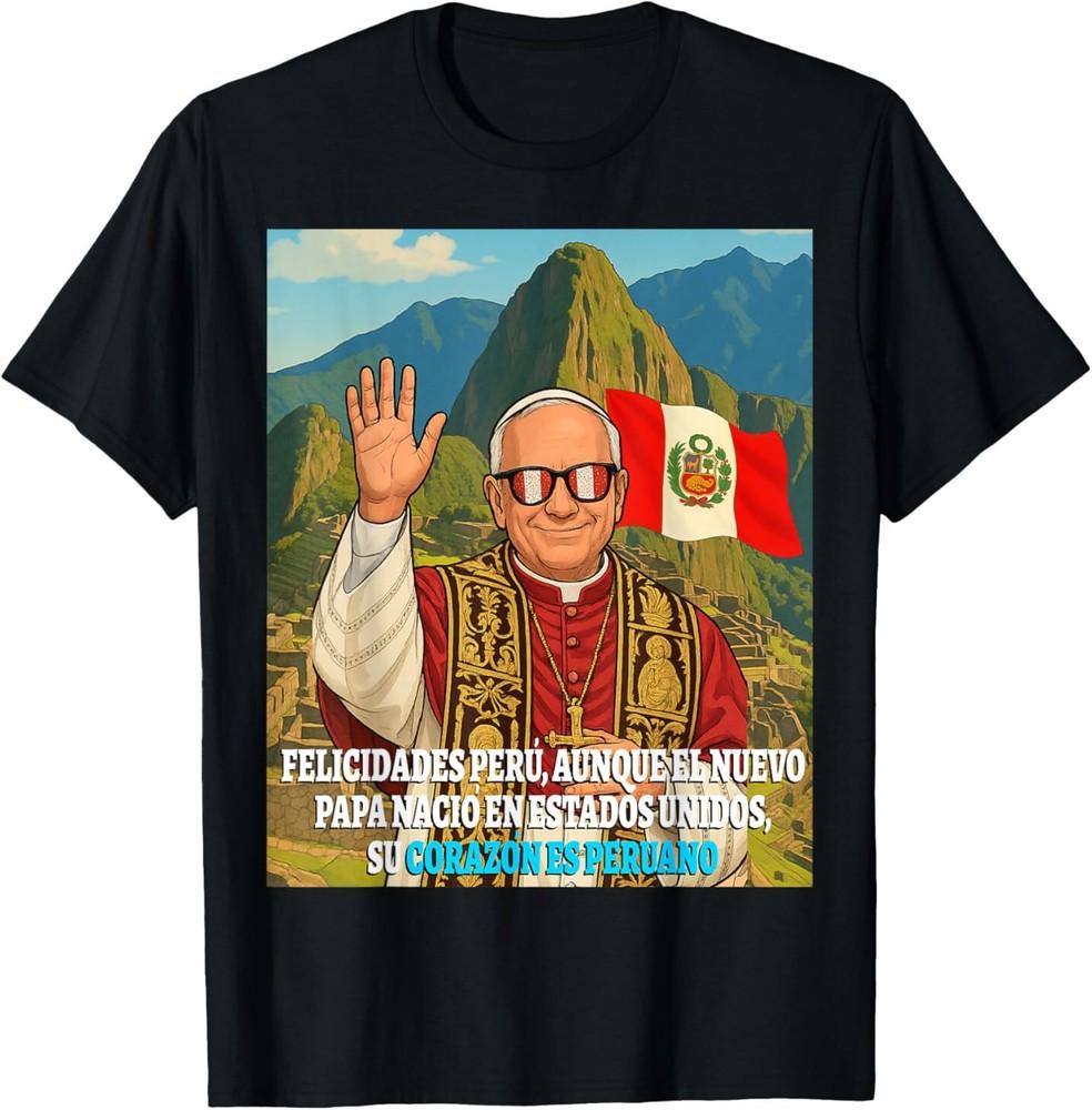 Papa León XIV Perú USA Pope Leo Peruvian Flag T-Shirt Unisex T-Shirt