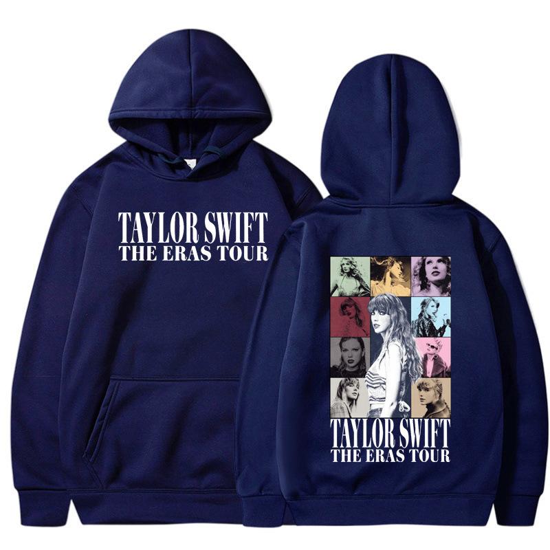Autumn and winter new American high street Taylor couple with the same spoof character letter graffiti hooded sweater