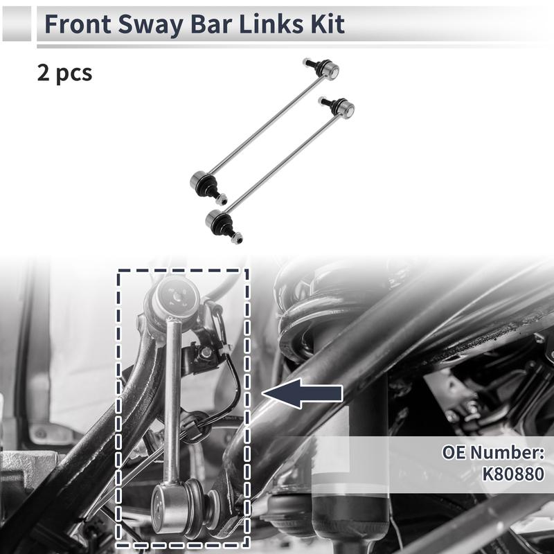 X Autohaux Front Stabilizer Bar Links No Bushing for VOLVO C30 2007 - 2013 No.K80880 2 Pcs