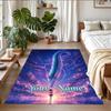 Crystal Velvet Rug Custom Name Text, Soft Non Slip Floor Mat Home DecorSpirited Away