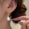 1 пара серег с узлом из жемчуга, минималистичный элегантный роскошный дизайн