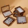 Simple Wooden Jewelry Box Velvet Ring Display Holder Fashion Jewelry Display Tray  Women Gift