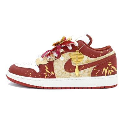 Air Jordan 1 Low Нескользящие Низкие Винтажные Баскетбольные Кроссовки Мужские China Red FJ3459-160(Команда204-)