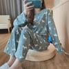 Women's Cute Cartoon Pajama Set - Long-Sleeve Top & Trousers