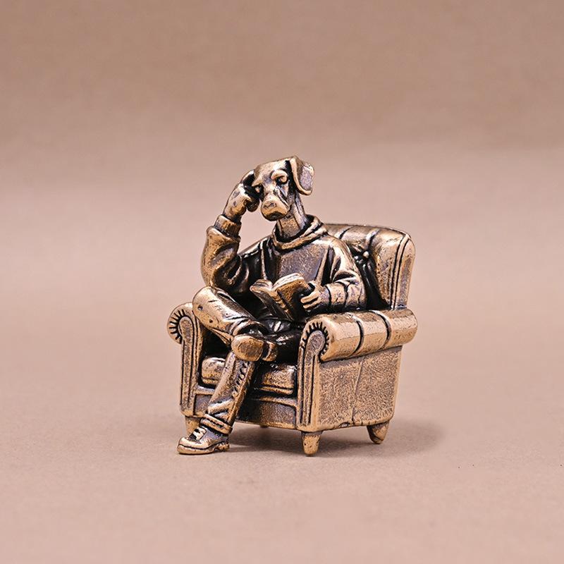 Миниатюрная фигурка Собаки-CEO Ретро Декор для Рабочего Стола Офиса Ретро Декор для Рабочего Стола Офиса Коллекционный Орнамент