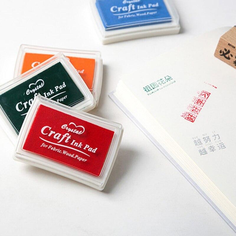 Non-Toxic Gradient Color Ink Pad Inkpad Rubber Stamp Oil Based Finger Print Nice Gift for Children Stamp DIY Art Craft