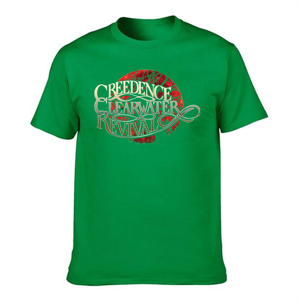 Unisexs Cotton Creedence Clearwater Revival Graphic Tshirt Retro Rock Band Print Casual Tee For Music Fans