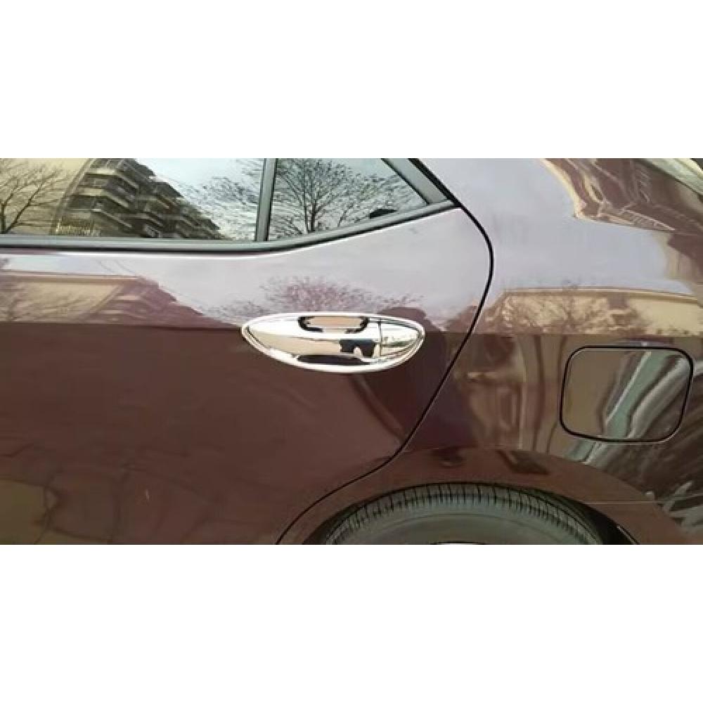 For Toyota Corolla 2014-2019 ABS Chrome Side Door Handle Bowl Cup Cover Trim 16X