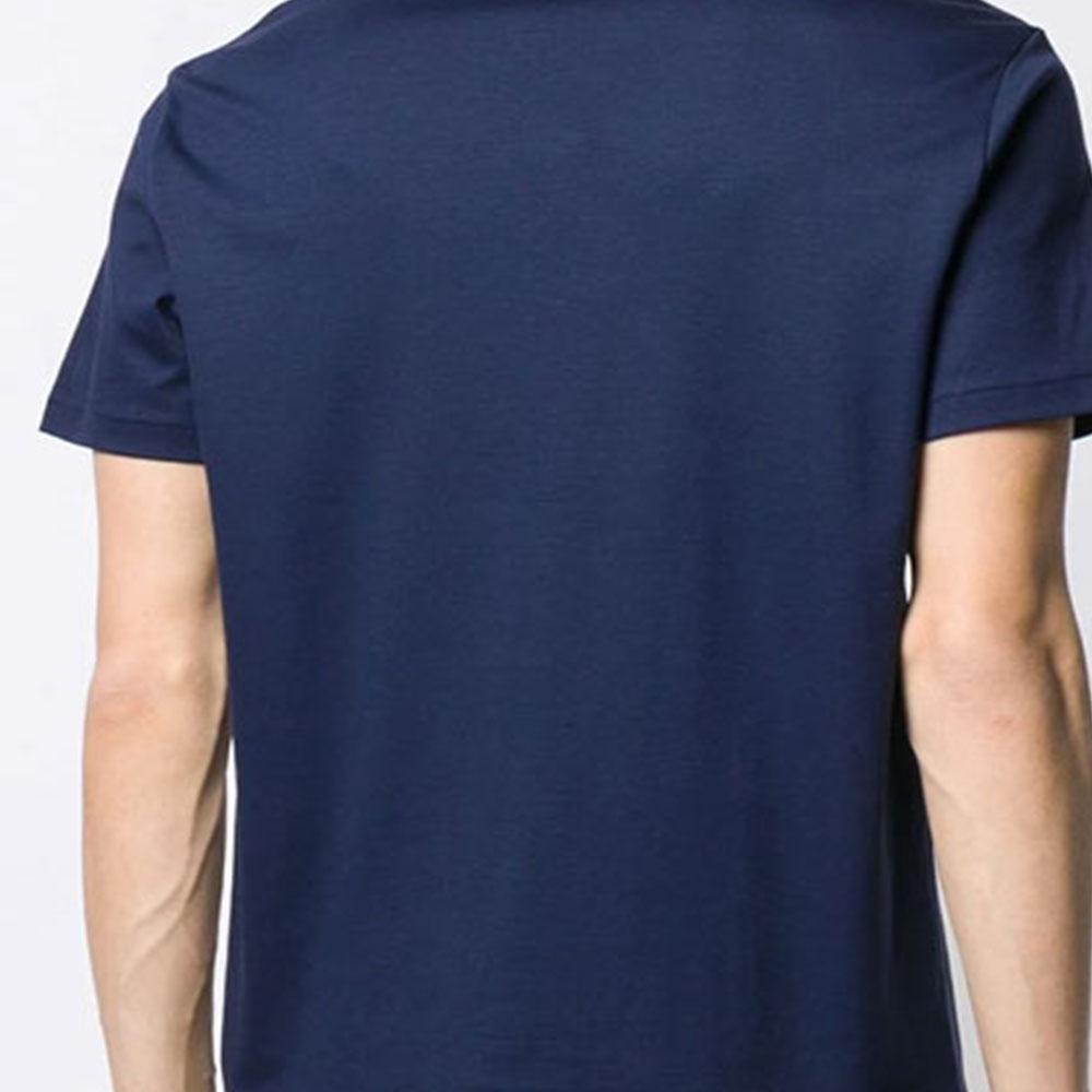 Футболка с вышитым логотипом Polo Ralph Lauren, круглым вырезом, прямым подолом и коротким рукавом, цвет темно-синий, для мужчин 710740727-003