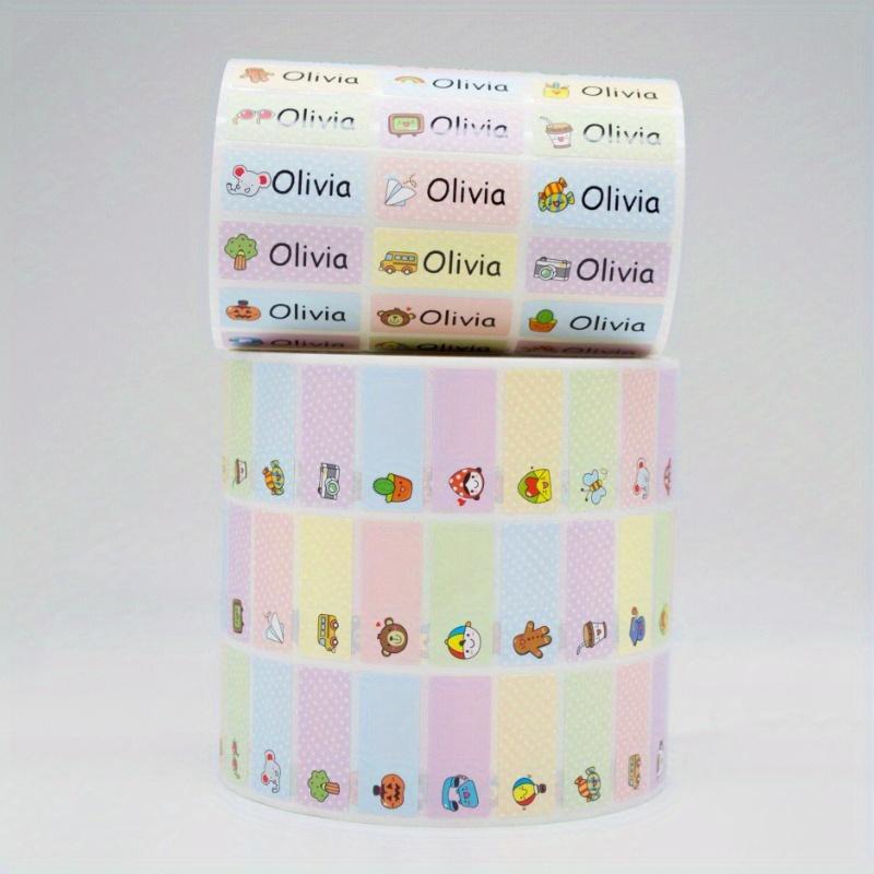 50m/Roll Custom Name Sticker Customize Stickers Waterproof Personalized Labels School Stationery Variety Patterns Animal Tag