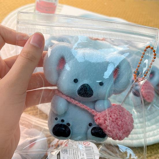 Мультяшная коала, сжимающая игрушку, ручная работа, антистрессовая игрушка для сидящей коалы, сенсорная игрушка для детей, подростков и взрослых, мягкий мяч для снятия стресса, игрушка-фиджет в виде животного