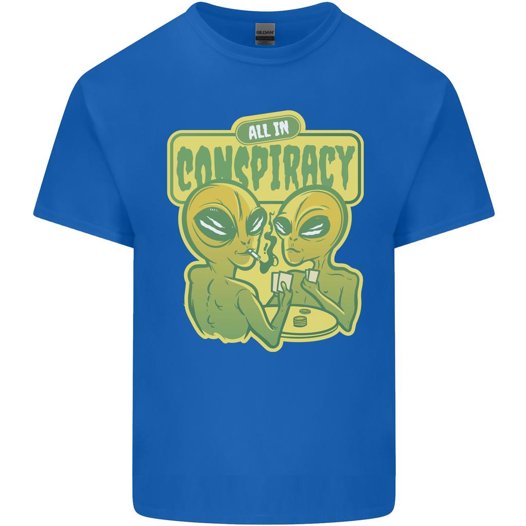 All in Conspiracy Funny Alien Poker Card Game Unisexs Light Cotton TShirt