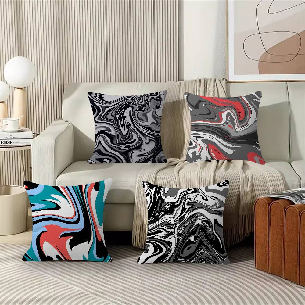 Strata Liquid Game Use Personalized Picture Text Home Decorative Pillows Household Gifts 45x45cm