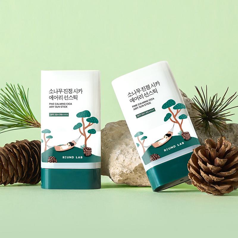 ROUND LAB Pine Calming Cica Airy Sun Stick SPF 50+ PA++++ 19g