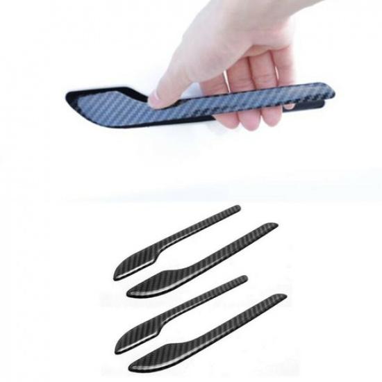 Carbon Fiber 4PCS Exterior Door Handle Cover Trim For Tesla Model Y 2020-2022