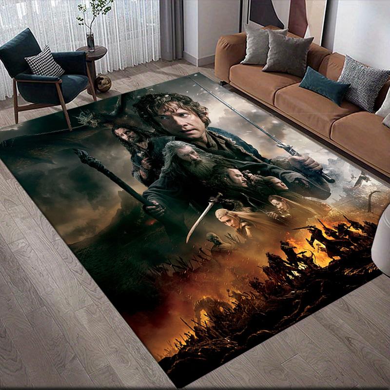 Hobbit Characters Anti-Slip Floor Mat, Rectangular Carpet for Home Living Room Decor